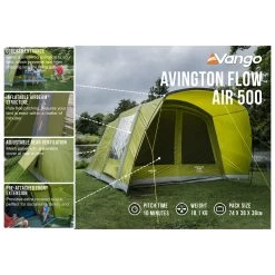 Vango Avington Flow Air 500 - Gruppenzelt -Trendiger Outdoor-Laden vango avington flow air 500 gruppenzelt detail 9