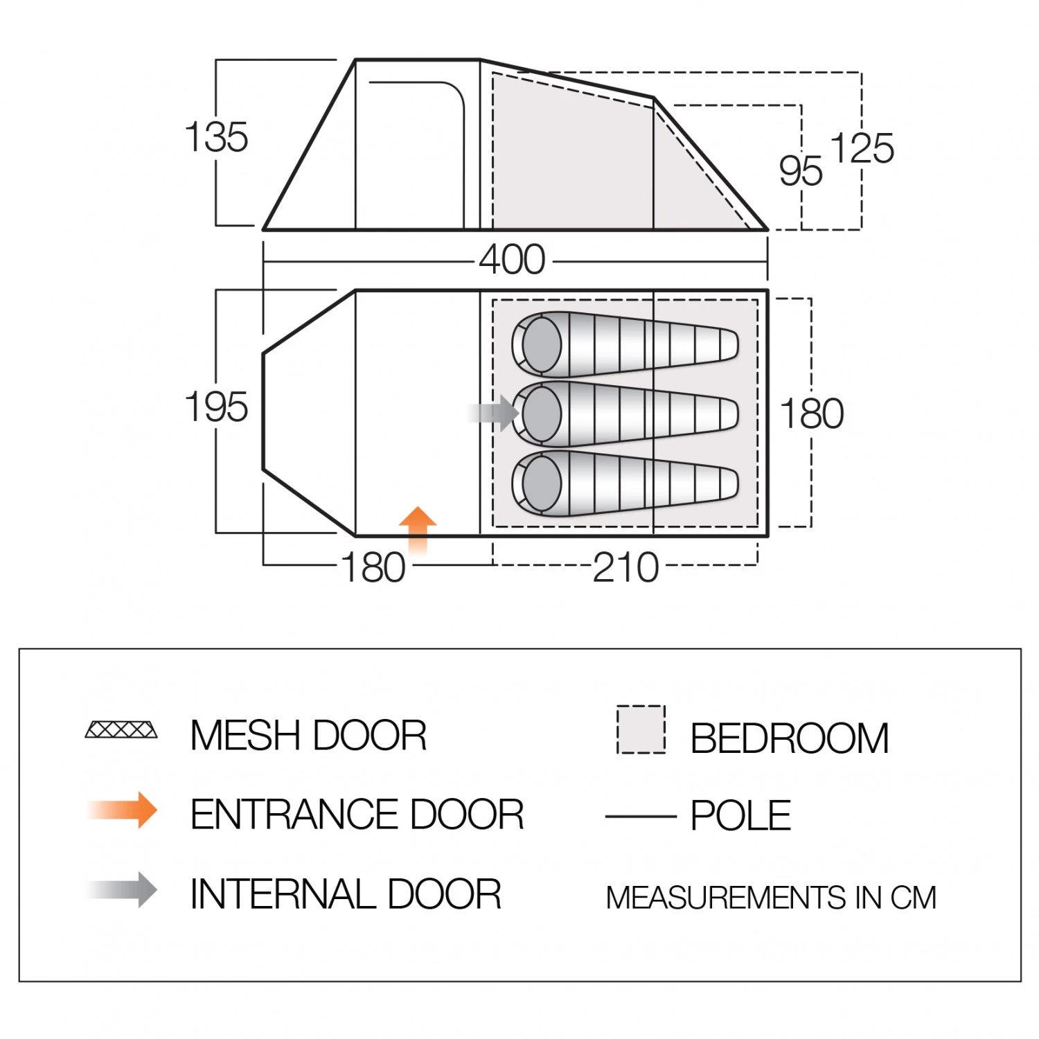 Vango Skye 300 - 3-Personen Zelt 2 Vango Skye 300 - 3-Personen Zelt - Image 2