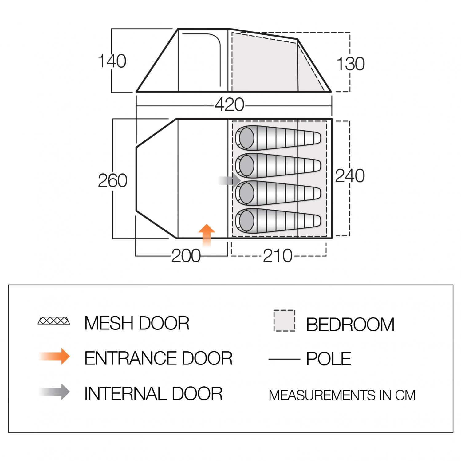 Vango Skye 400 - 4-Personen Zelt 2 Vango Skye 400 - 4-Personen Zelt - Image 2