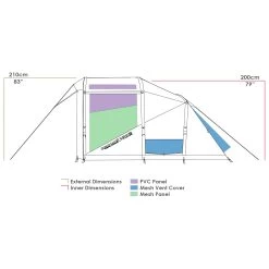 Evo TS - 4-Personen Zelt -Trendiger Outdoor-Laden zempire evo ts 4 personen zelt detail 5