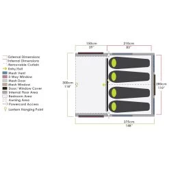 Evo TS - 4-Personen Zelt -Trendiger Outdoor-Laden zempire evo ts 4 personen zelt detail 6